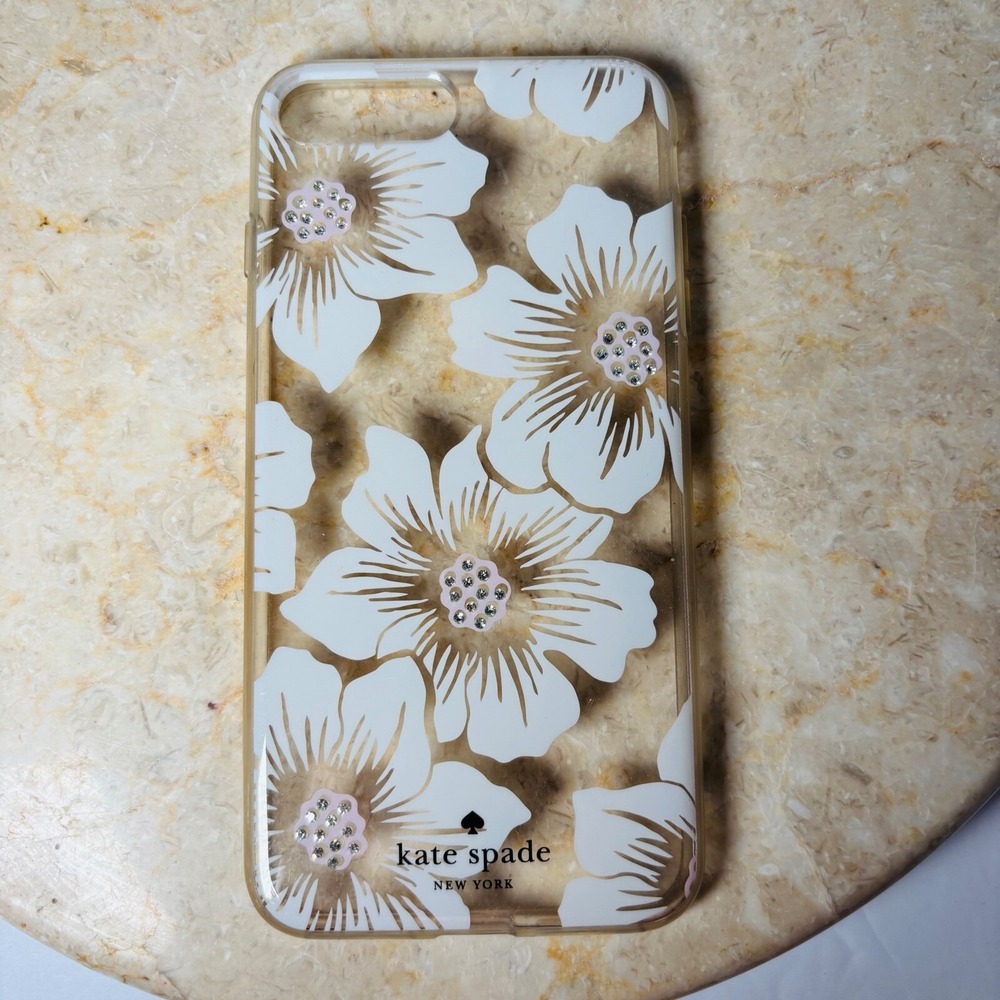 Kate Spade Protective Case Cover iPhone 6/7/8 Plus‎ Floral Clear Rhinestone